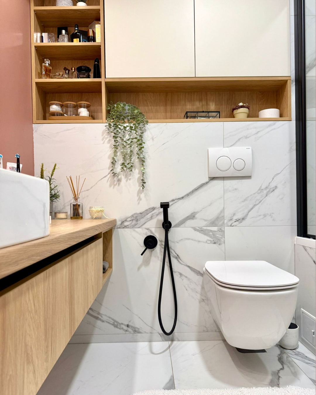 Detaliu proiect Dream Home by Geanina — lavoar alb cu baterie matte black